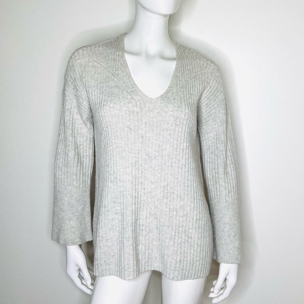 Rag & Bone Cashmere V Neck Knit Rib Sweater Large
